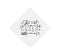 She's My Bestie Car Air Freshener Aromatherapy Tablet Hanging Decor for Rearview Mirror Dorm