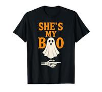 She's My Boo Ghost Skeleton Couples Halloween Matching T-Shirt