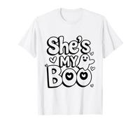 She's My Boo Matching Halloween Pajama Couples He's My Boo T-Shirt