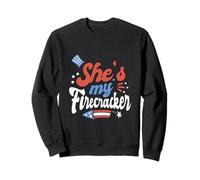 She's My Firecracker Independence Day 4th July USA Couples Sweatshirt