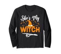 She's My Witch Halloween Witch Long Sleeve T-Shirt