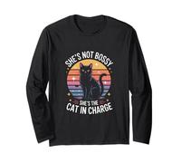 Shes Not Bossy Shes The Cat in Charge Black Cat Long Sleeve T-Shirt