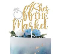 She's Off the Market Cake Topper, Bride to Be, Farmer Market Theme Bridal Shower Bachelorette Engagement Wedding Party Decorations