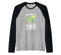 Shes Pretty But She Farts Like A T Rex On A Bean Diet Raglan Baseball Tee