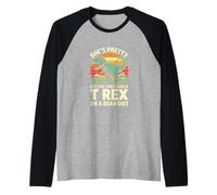 Shes Pretty But She Farts Like A T Rex On A Bean Diet Raglan Baseball Tee