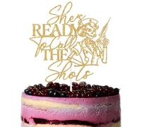 She's Ready to Call the Shots Cake Topper, Congratulations RN BSN Grad Party Decorations, 2026 Med/Nursing School Grad Decoration Supplies Gold Glitter