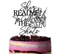 She's Ready to Call the Shots Cake Topper, Congratulations RN BSN Grad Party Decorations, 2026 Med/Nursing School Grad Decoration Supplies Black Glitter