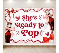 She's Ready to Pop Background Shes About to Pop Decoration Red Brown 7×5Ft