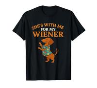 She's with Me for My Wiener Funny Dog Lovers T-Shirt