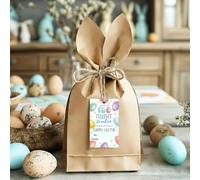 Shescrzionu 50Pcs Easter Gift Tags,You're an Eggcellent Teacher Happy Easter Tags with String for Baskets,Thank You for All You Do Personalized Egg Name Tags for Gift Wrapping Bags for Kids-B04