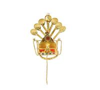 Sheshnag Ladoo Gopal Jhula or Bal Gopal Lord Krishna jhula Swing for Home Temple mandir or car Dashboard showpiece - (3.5 X 3.5) inch