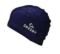 SHESHY Swimming Cap, Bathing Cap, Flexible Cap Swimming Hat, Nylon Spandex Fabric Cotton PU Fiber Swim Cap for Men Women Kids
