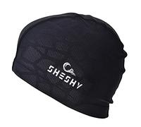SHESHY Swimming Cap, Bathing Cap, Flexible Cap Swimming Hat, Nylon Spandex Fabric Cotton PU Fiber Swim Cap for Men Women Kids