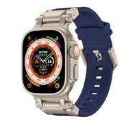 Shesyuki Sport Band for Apple Watch Ultra 2/Apple Watch Ultra Bands 49mm 45mm 44mm 42mm for Man, Durable Liquid Silicone Rubber Band with Metal Connector iWatch Ultra 9 8 7 6 5 4 3 SE