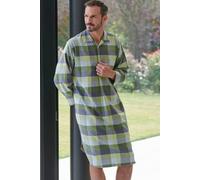 "Shetland" Check Brushed Cotton Nightshirt British Boxers Pale Green L