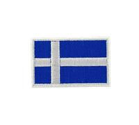 Shetland Islands Flag Embroidered Patch Badge Iron-on for Backpacks