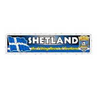 Shetland Islands The Viking Heart of Scotland - Waving Flag & Coat of Arms, Hjaltland Norse Identity, StickersWorld 180mm (Approx. 7.1") Vinyl Bumper Sticker, Decal