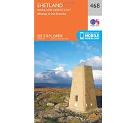 Explorer 468 Shetland - Mainland North East Map With Digital Version, Orange One Size