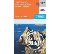 Explorer Active 469 Shetland - Mainland North West Map With Digital Version, Orange One Size