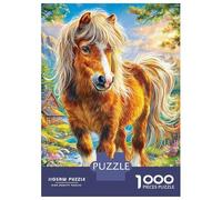 Shetland Pony 1000 Pieces Jigsaw Puzzle for Adults. Difficult Puzzle, Game Challenge Toy, Home Decoration 70x50cm/1000pcs