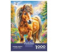 Shetland Pony 1000 Pieces Jigsaw Puzzle for Adults. Difficult Puzzle, Game Challenge Toy, Home Decoration 70x50cm/1000pcs