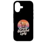 Shetland Pony Horse "Crazy Shetland Lady" Retro Equestrian Case for iPhone 17