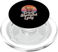 Shetland Pony Horse "Crazy Shetland Lady" Retro Equestrian PopSockets PopGrip for MagSafe