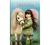 Shetland Pony Notebook: Cute White Pony With Beautiful Little Girl Ruled Notepad, Perfect Equestrian Gift
