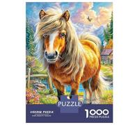 Shetland Pony Puzzle 1000 Piece, Impossible Jigsaw Puzzles for Adults, Puzzle Family Activity Puzzles 52x38cm/1000pcs