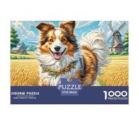 Shetland Sheepdog 1000 Piece Jigsaw Puzzle For Adults Educational Games Stress Relief Puzzle Cultivate The Spirit of Teamwork for The Whole for Women, Gifts for Men 38x26cm/1000pcs