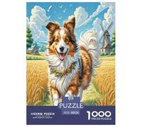 Shetland Sheepdog 1000 Piece Jigsaw Puzzle For Adults Family Challenge Toys Stress Relief Puzzle Exercise The Memory of The Brain for Adults And Kids, Age 12 Years Up 38x26cm/1000pcs