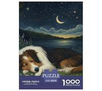 Shetland Sheepdog 1000 Pieces Animation Paper Jigsaw Puzzle Colourful Educational Games for Adults And Kids 38x26cm/1000pcs