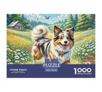 Shetland Sheepdog 1000 Pieces Jigsaw Puzzles For Adults Educational Games Stress Relieving Entertainment Exercise The Memory of The Brain for Family Decorations 70x50cm/1000pcs