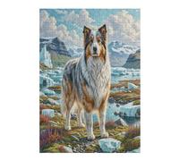 Shetland Sheepdog 300 Piece Count Premium Jigsaw Puzzle Cute Pet Animals For Adults Teens 14+ Concentration Training Indoor Game Family Game Night 300 PCS