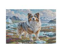 Shetland Sheepdog 300-piece Jigsaw Puzzle Bundle Cute Pet Animals Family Puzzle Lovers Brain Training Mindful Activity Spring Gift Durable Cardboard 300 PCS