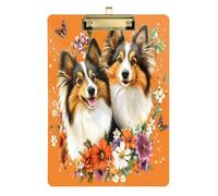 Shetland Sheepdog Dogs Orange clipboard 12 Plastic for Classroom Supplies for Teachers Elementary Size 9 x 12