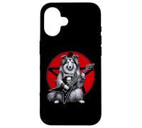 Shetland Sheepdog Heavy Metal Guitar Rock Dog Lover Case for iPhone 16