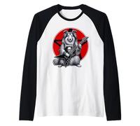 Shetland Sheepdog Heavy Metal Guitar Rock Dog Lover Raglan Baseball Tee