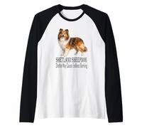 Shetland Sheepdog Humor Endless Barking Sheltie Life Raglan Baseball Tee