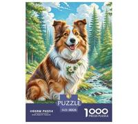 Shetland Sheepdog Jigsaw Puzzle Adult And Children 1000 Jigsaws Educational Games Gifts Rainy Days Fun Activities Birthday Jumbo for Boys And Girls 38x26cm/1000pcs
