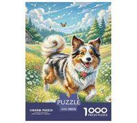 Shetland Sheepdog Jigsaw Puzzles Adult And Children Educational Games Home Decoration Fun Activity for Home Birthday Jumbo for Boys And Girls 38x26cm/1000pcs
