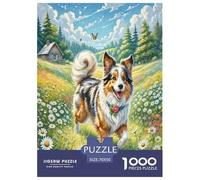 Shetland Sheepdog Jigsaw Puzzles Puzzle for Adults Kids. 1000 Piece Impossible Challenge Toy Educational Games Home Decoration for Educational Games Gifts 70x50cm/1000pcs