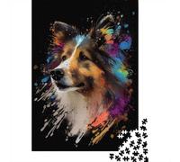 Shetland Sheepdog Mini Col 1000-Piece Jigsaw Puzzle for Adults, 52x38cm/1000pcs; Low-dust White Cardboard Pieces; for Quiet Focus at Your Own Pace