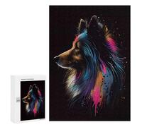 Shetland Sheepdog Mini Col, 300 PCS Displayable Picture Puzzle, New Year Puzzle Gift, for Screen-Free Relaxation at Home