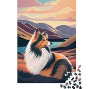 Shetland Sheepdog Nature S 1000-Piece Puzzle for Adults, 52x38cm/1000pcs; to Complete Gradually over A Weekend; White Pieces with A Smooth Surface