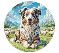 Shetland Sheepdog Puzzle 1000 Piece Jigsaw Good Friend Partner Pet Round Jigsaws Adults Kids Puzzles Creative Games Home Adult Decoration Educational Games Inspirational 1000pcs (67.5x67.5cm)