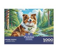 Shetland Sheepdog Puzzle 1000 Pieces Jigsaw Adults Kids Puzzles Creative Challenge Games Home Decoration Inspirational Games Educational 1000pcs 38x26cm/1000pcs