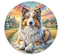 Shetland Sheepdog Puzzle 1000Pc Jigsaw Good Friend Partner Pet Rotundity Jigsaws Adults Kids Puzzles Unique Creative Games Home Adult Decoration Educational Games 1000pcs (67.5x67.5cm)