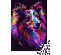 Shetland Sheepdog Puzzles for Adults 1000 Piece Puzzle for Teenager Age 12 Years Up Christmas Eve Gifts 1000pcs (38x26cm)