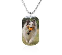 Shetland Sheepdog Running in The Grass Novelty Pendants Necklaces